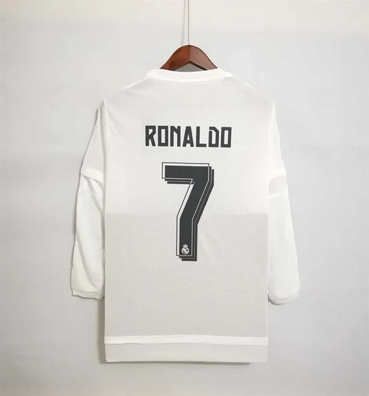 CR7 Real Madrid Home Jersey 2015/16 UCL Final Milano – Long Sleeve