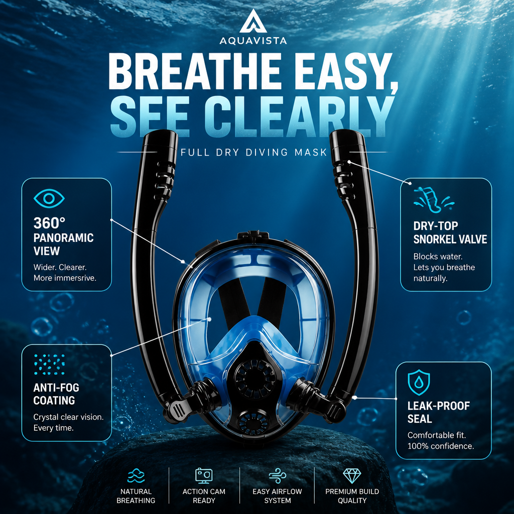 Full Dry Diving Mask Snorkeling Mask