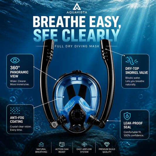 Full Dry Diving Mask Snorkeling Mask