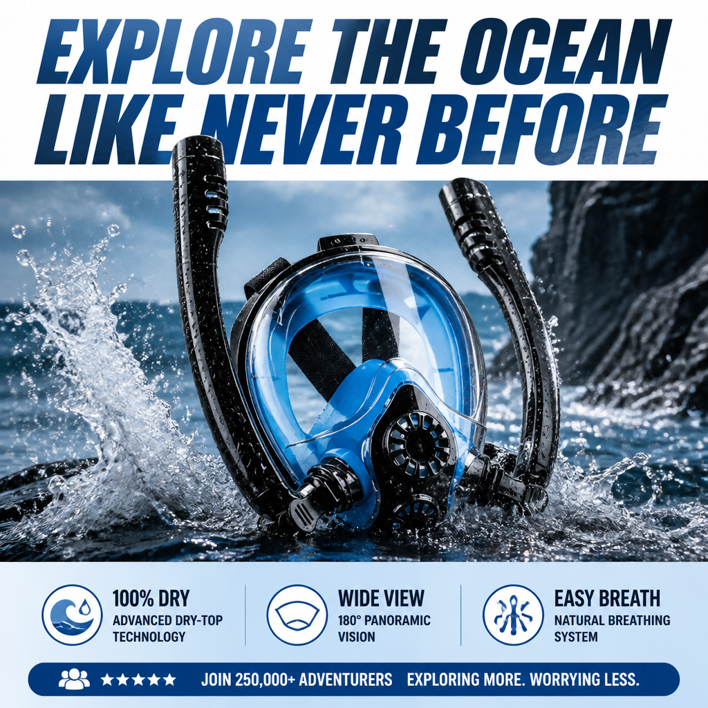 Full Dry Diving Mask Snorkeling Mask