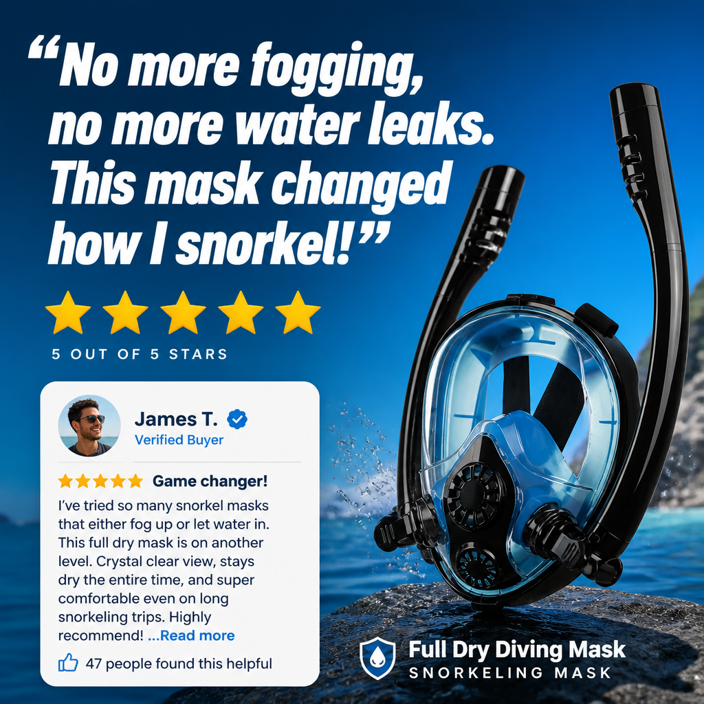 Full Dry Diving Mask Snorkeling Mask